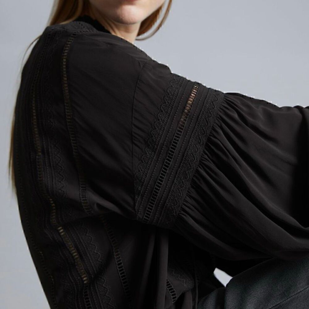 Aritzia & Other Stories Relaxed Embroidery Blouse Size S - Picture 4 of 9